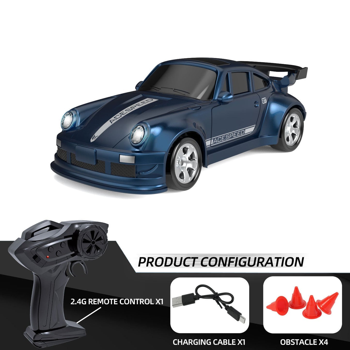 2.4G Mini RC Drift Car 4WD Racing Desktop Toy,Limited-Time Discount
