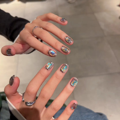 👑 Independent Designer Handmade Press-On Nails – High-End Custom 3D Multi-Color Gradient Art with Special Tech & Layered Effects💅