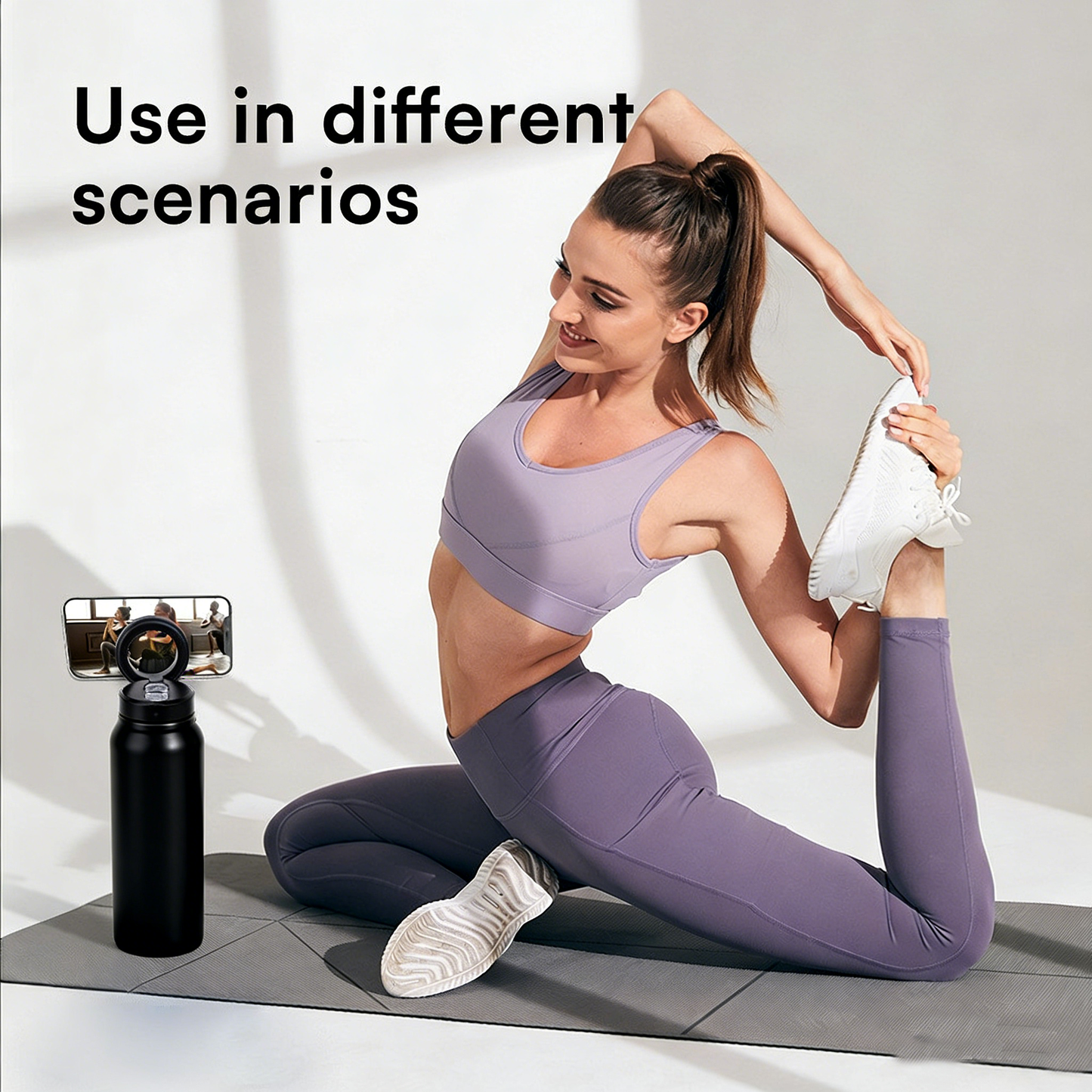 Magnetic Stand Leak-Proof Straw Insulated Cup | 304 Stainless Steel | 24H Hot & Cold Retention | Portable Travel Mug