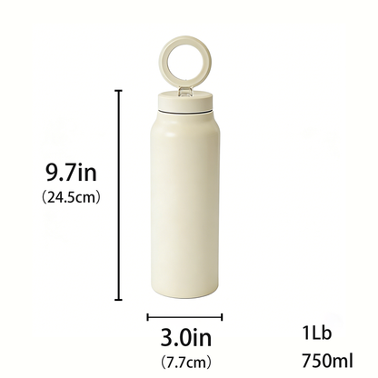 Magnetic Stand Leak-Proof Straw Insulated Cup | 304 Stainless Steel | 24H Hot & Cold Retention | Portable Travel Mug