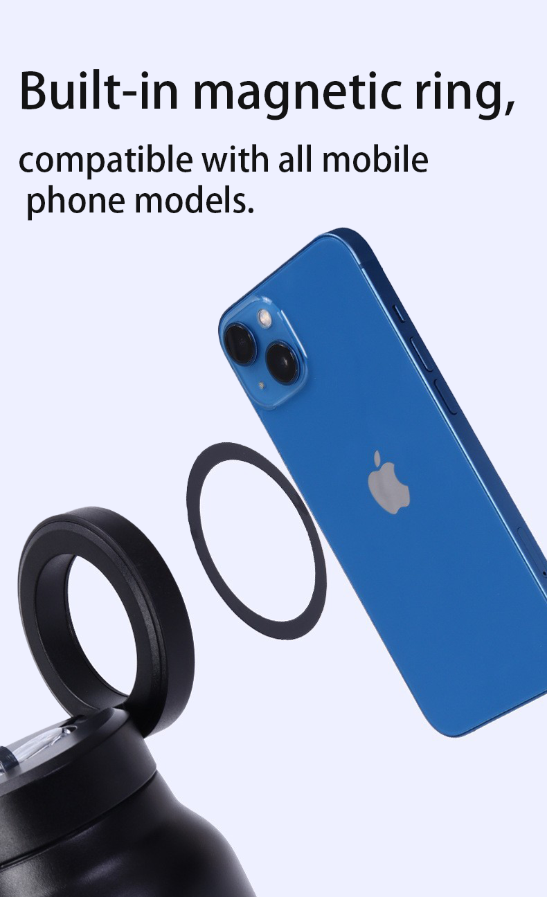 Magnetic Stand Leak-Proof Straw Insulated Cup | 304 Stainless Steel | 24H Hot & Cold Retention | Portable Travel Mug