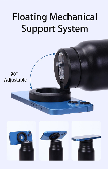 Magnetic Stand Leak-Proof Straw Insulated Cup | 304 Stainless Steel | 24H Hot & Cold Retention | Portable Travel Mug