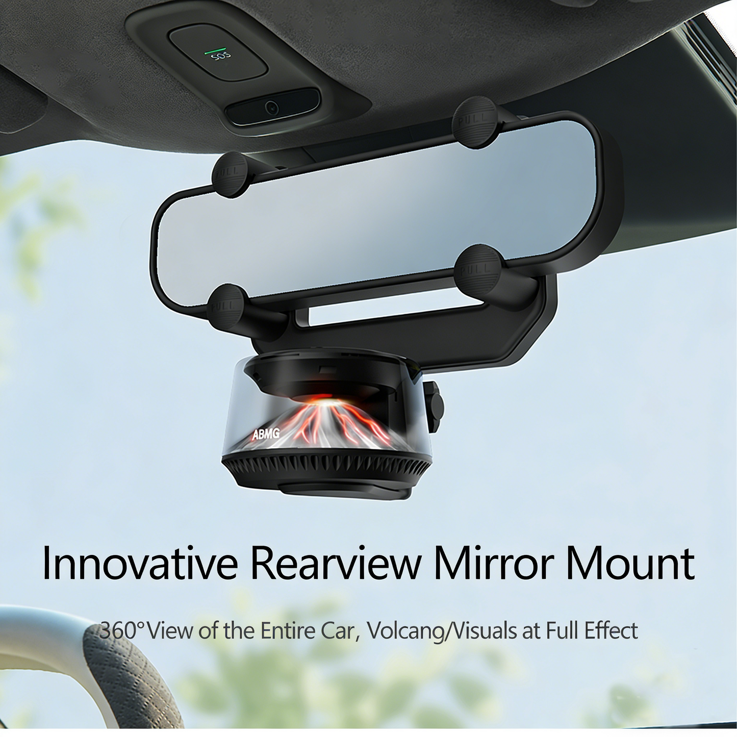 Volcano & Glacier Hanging Car Air Freshener – Rechargeable Auto On/Off Intelligent Diffuser (USB Charge) for Cars, Home & Office