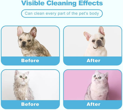 Pet Waterless Cleaning Gloves – Disposable Deodorizing Wipes for Dogs & Cats, Rinse-Free Grooming, 30pcs