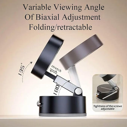 Vacuum Magnetic Suction Phone Holder, New Magnetic Suction Phone Mount, Foldable Portable Double-Sided Vacuum Magnetic adsorption Adjustable Mobile Phone Holder for All Phones