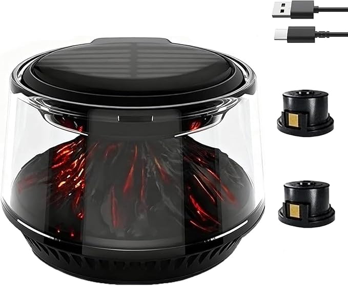Volcano & Glacier Hanging Car Air Freshener – Rechargeable Auto On/Off Intelligent Diffuser (USB Charge) for Cars, Home & Office