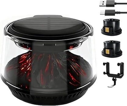 Volcano & Glacier Hanging Car Air Freshener – Rechargeable Auto On/Off Intelligent Diffuser (USB Charge) for Cars, Home & Office