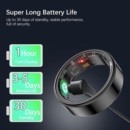 IP68 Waterproof Smart Ring for Women Men – Heart Rate, Blood Oxygen & HRV Tracker, Compatible with iPhone & Android