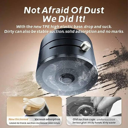 Vacuum Magnetic Suction Phone Holder, New Magnetic Suction Phone Mount, Foldable Portable Double-Sided Vacuum Magnetic adsorption Adjustable Mobile Phone Holder for All Phones