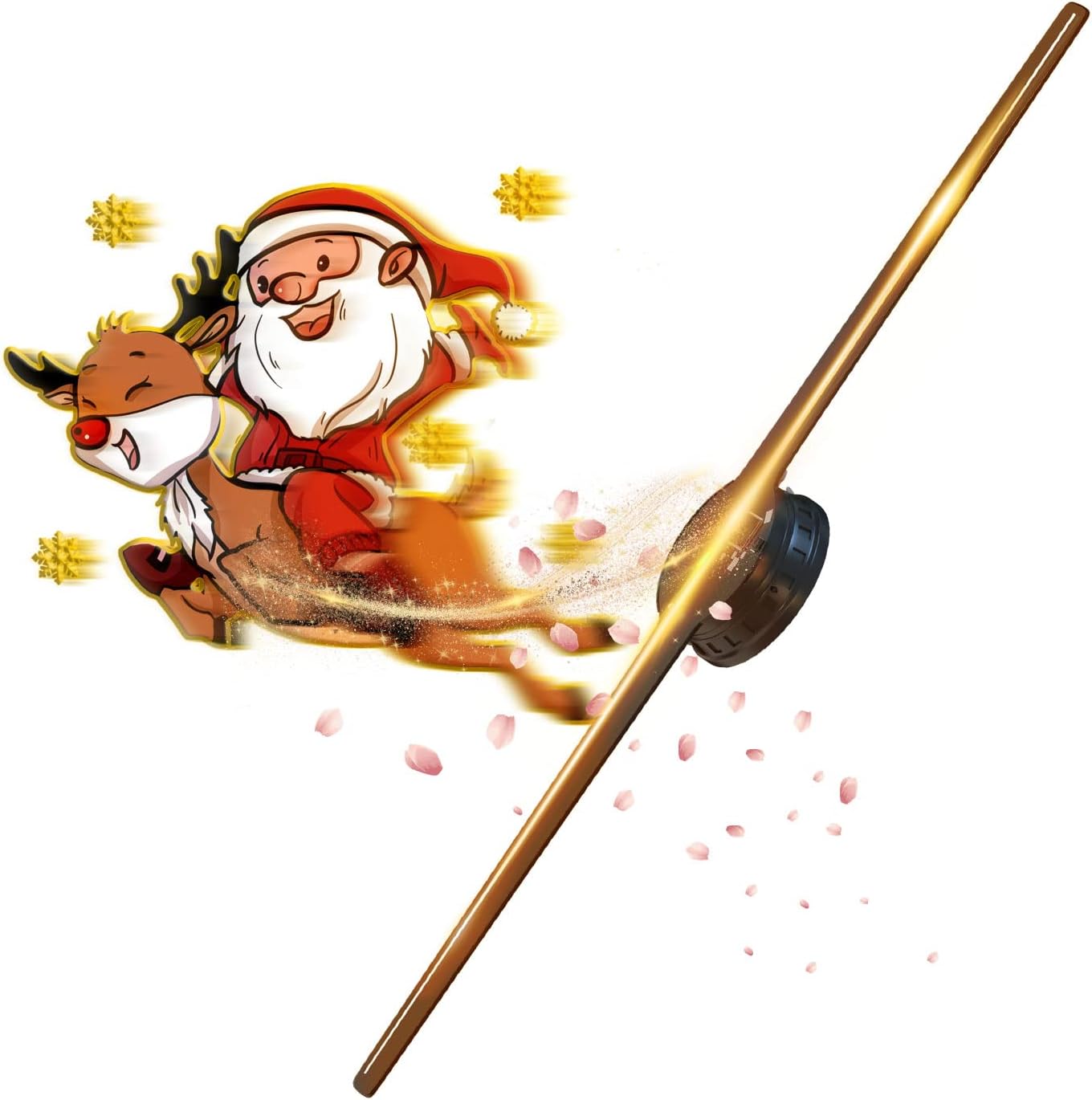 16.5 Inch 3D Hologram Fan 42CM HD LED Holographic Projector, Remote/Bluetooth/WiFi, 1500 Video Library for Shop, Bar, Halloween & Christmas Advertising Display