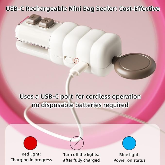 Mini Food Bag Sealer 3-in-1: Seal, Cut, Open