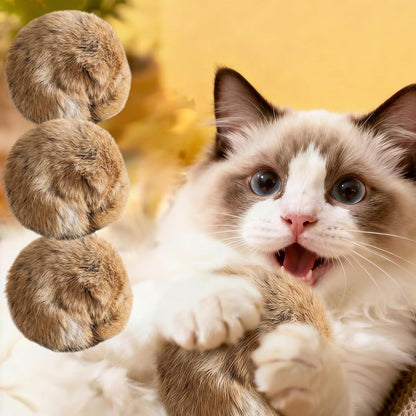 Furry Bunny Cat Toy, Soft Plush Catnip Toy, Interactive Cat Chew Toy — Washable, Durable & Engaging, for Kicking & Hunting Games, for Indoor Kitten Activity