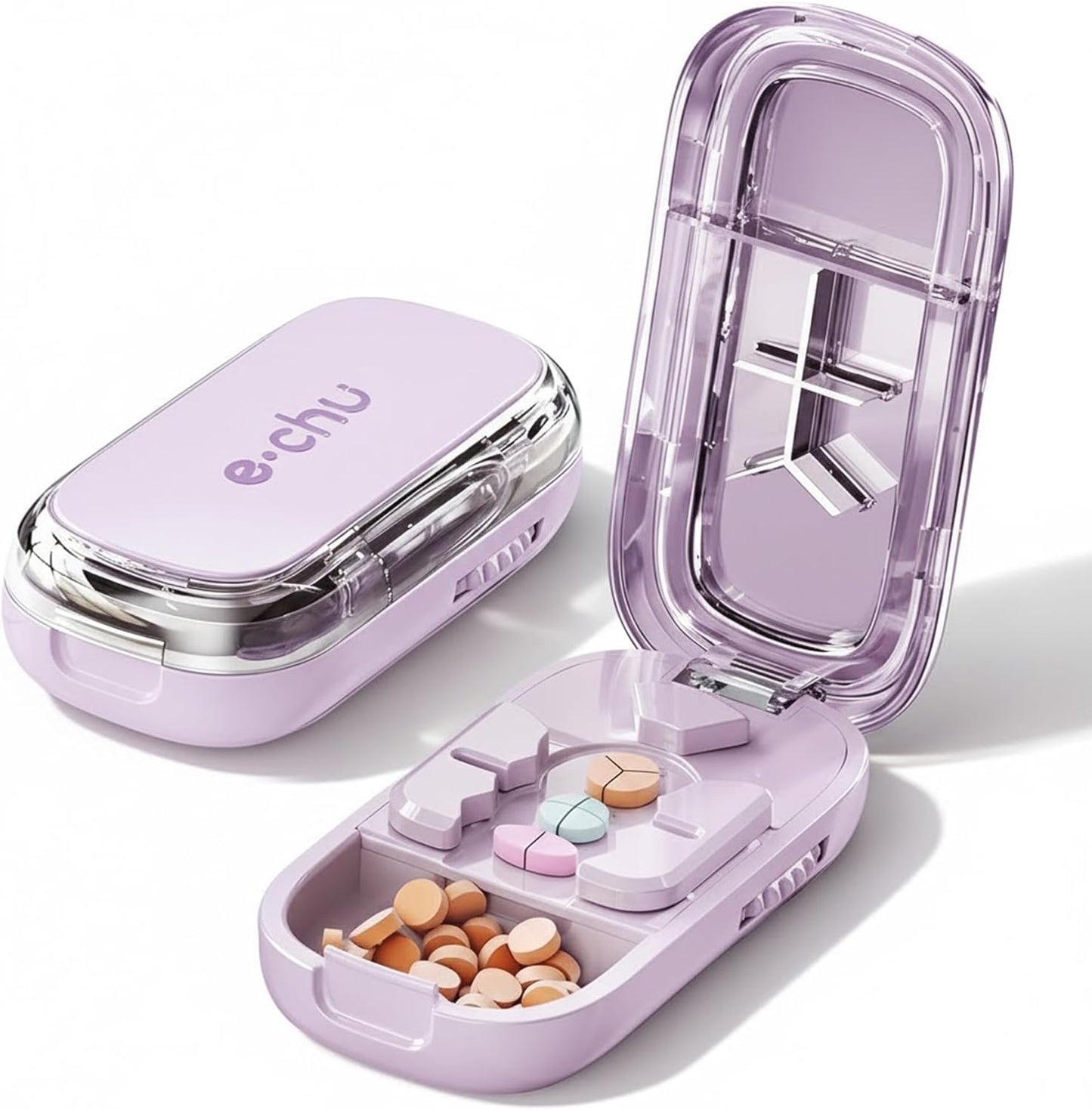 Pill Cutter Splitter for Small Mini Pills - 1/2&1/3&1/4 Adjustable Pill Cutter with Centering Device, Accurate Alignment Easy Operation