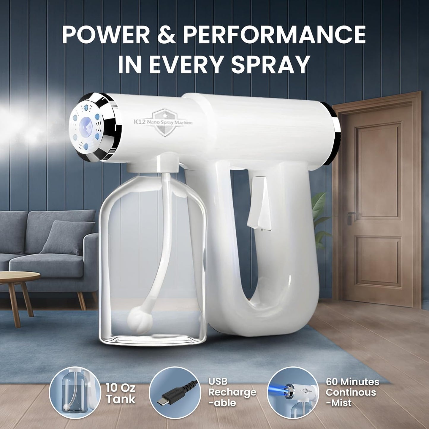 Professional Sanitizer Sprayer Rechargeable Nano Steam Gun V2