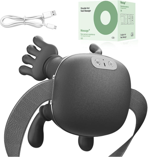 Neck Massager, Neck and Back Massager with Heat & 4D Kneading, Shiatsu Deep Tissue Wireless Massager for Shoulder Cervical Pain Relief, Portable Rechargeable for Home Office (Green)