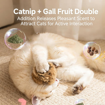 Furry Bunny Cat Toy, Soft Plush Catnip Toy, Interactive Cat Chew Toy — Washable, Durable & Engaging, for Kicking & Hunting Games, for Indoor Kitten Activity