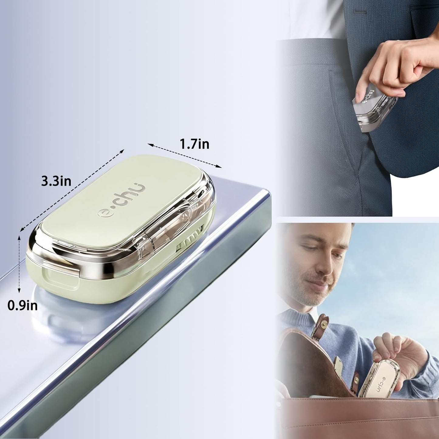 Pill Cutter Splitter for Small Mini Pills - 1/2&1/3&1/4 Adjustable Pill Cutter with Centering Device, Accurate Alignment Easy Operation