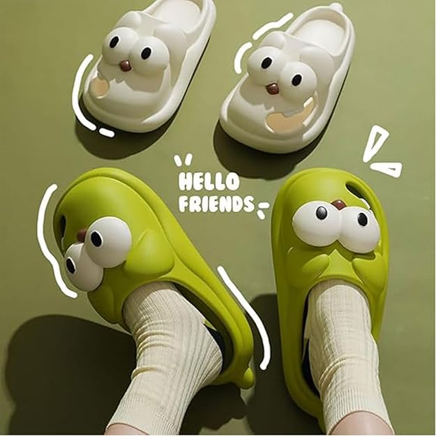 Cartoon Slide Slippers– Cute Soft Pillow House Sandals Anti-slip Lightweight Shower Shoes