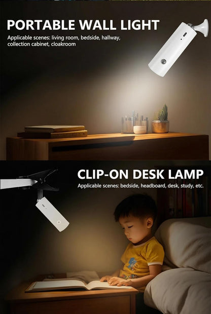 3-in-1 Magnetic LED Lamp: Touch Control, 3 Brightness, 360° Adjustable – Portable for Reading/Study/Bedside