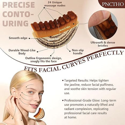 Lymphatic Contour Face Brush – Sculpt Jawline & Banish Puffiness Fast ✨