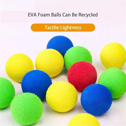 Cat Ball Launcher, 50×1.2 Inch Pom Poms Balls, Indoor Interactive Cat Toy, Fun Activity Toy for Adult Cats and Cute Kittens