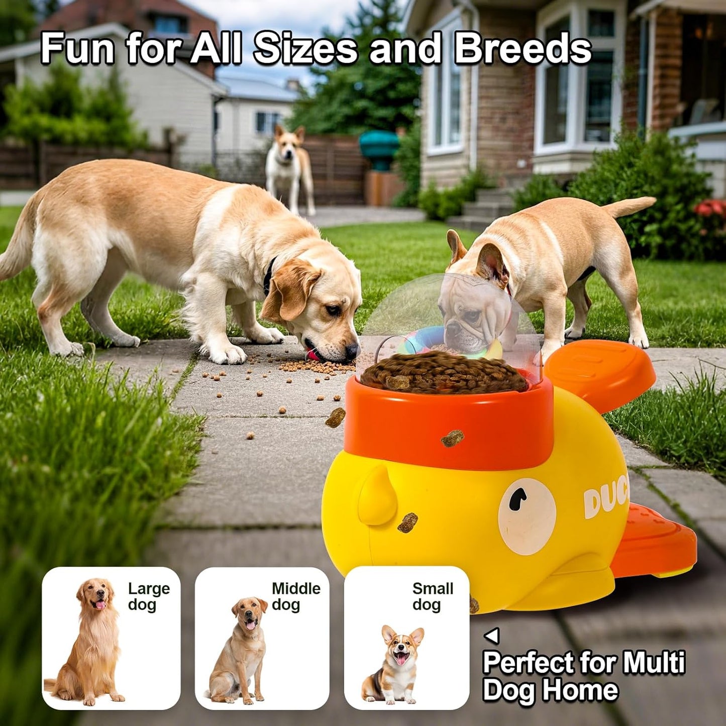 Duck-Shaped Pet Enrichment Toy – Interactive Slow Feeder, Treat Dispenser for IQ Training & Exercise of Dogs & Cats