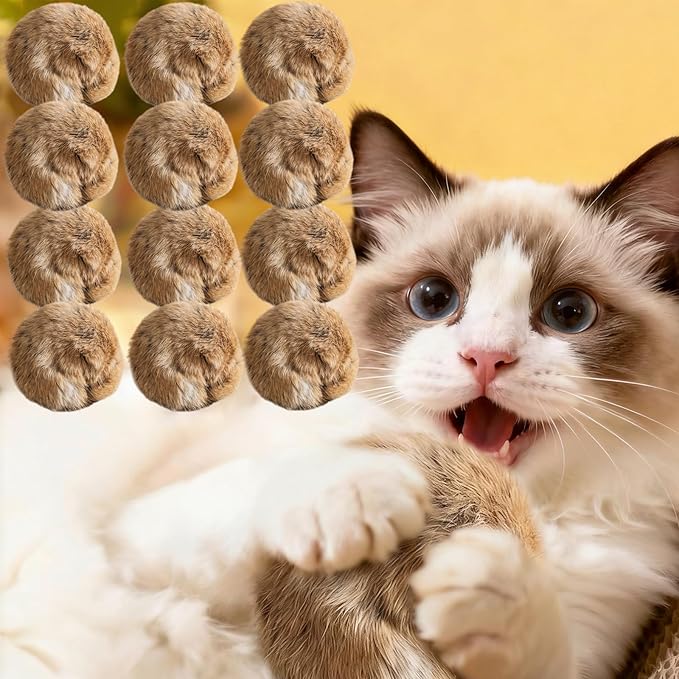 Furry Bunny Cat Toy, Soft Plush Catnip Toy, Interactive Cat Chew Toy — Washable, Durable & Engaging, for Kicking & Hunting Games, for Indoor Kitten Activity