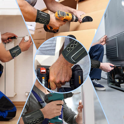 Magnetic Tool Holder Belt - Heavy Duty Organizer with Belt Clip, Adjustable Holster for Tools - For Electricians/Carpenters