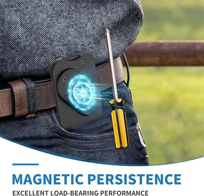 Magnetic Tool Holder Belt - Heavy Duty Organizer with Belt Clip, Adjustable Holster for Tools - For Electricians/Carpenters