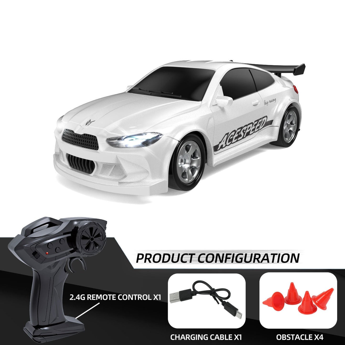 2.4G Mini RC Drift Car 4WD Racing Desktop Toy,Limited-Time Discount