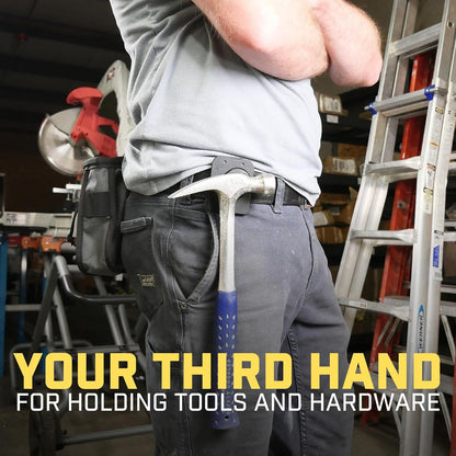 Magnetic Tool Holder Belt - Heavy Duty Organizer with Belt Clip, Adjustable Holster for Tools - For Electricians/Carpenters