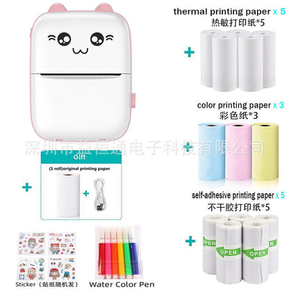 All-in-One Cat-Shaped Printer – Print Photos & Labels Anywhere, USB Charged, No Ink Required