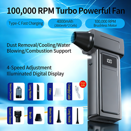 All-in-One Air Blaster Pro – Melt Snow, Groom Pets, Start Fires, Tidy Debris. Your Go-To Portable Power Tool